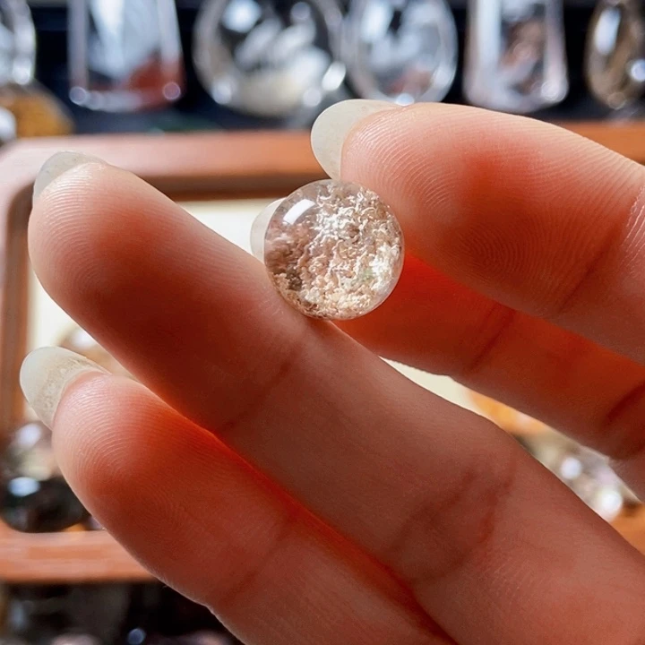银***幻颈饰未镶嵌水晶粉白幽灵12mm 戒指镶嵌