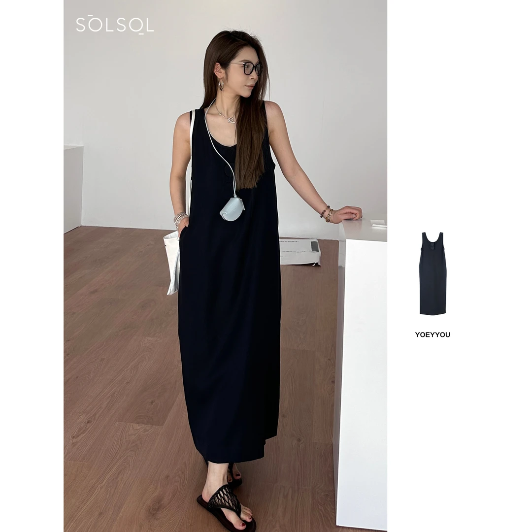 YOEYYOU设计师品牌 25春夏新品 无袖直身连衣裙 SOLSOL 520579