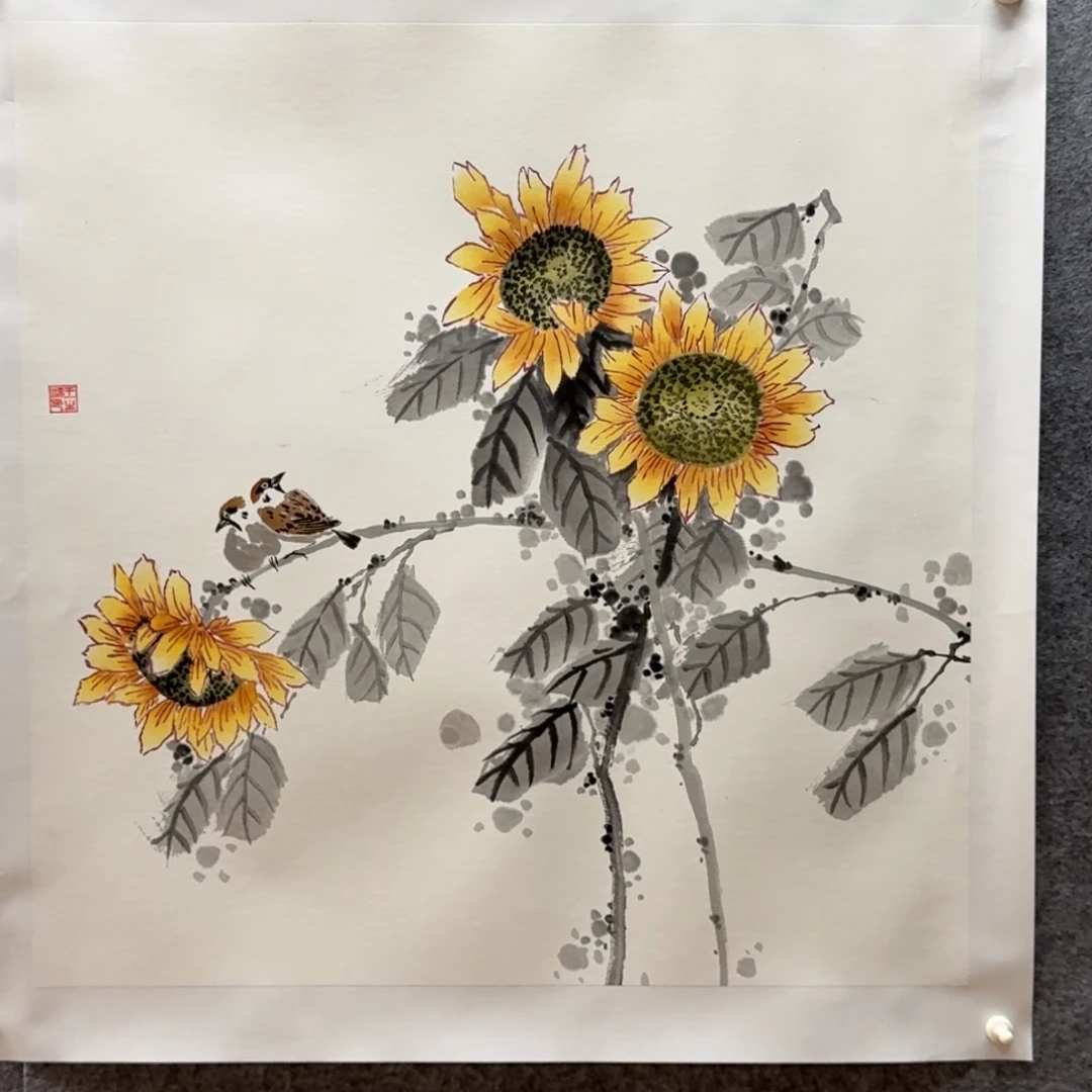 国画四尺斗方作品哈哈哈