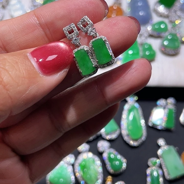 翡翠银S925镶嵌颈饰