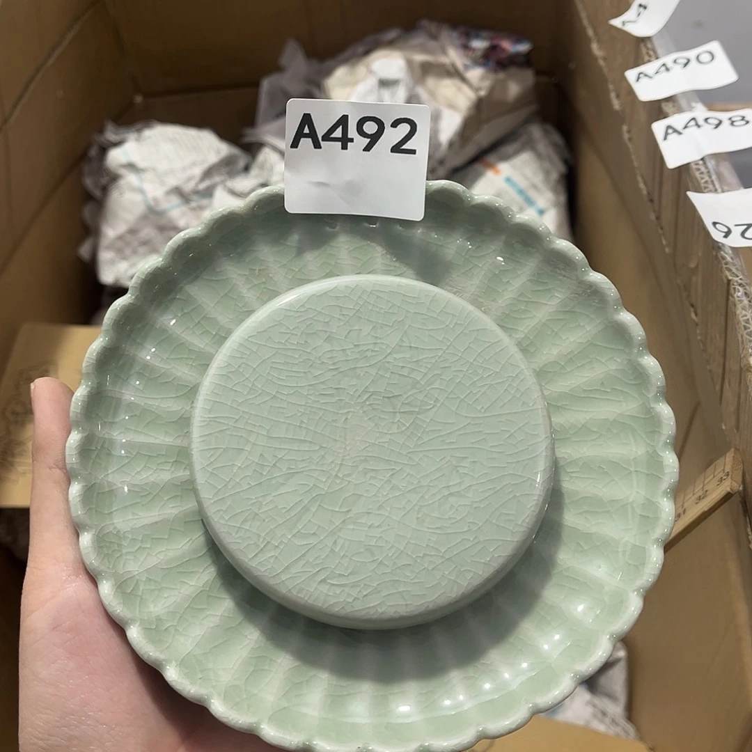 瓷片茶摆件工艺品摆件666