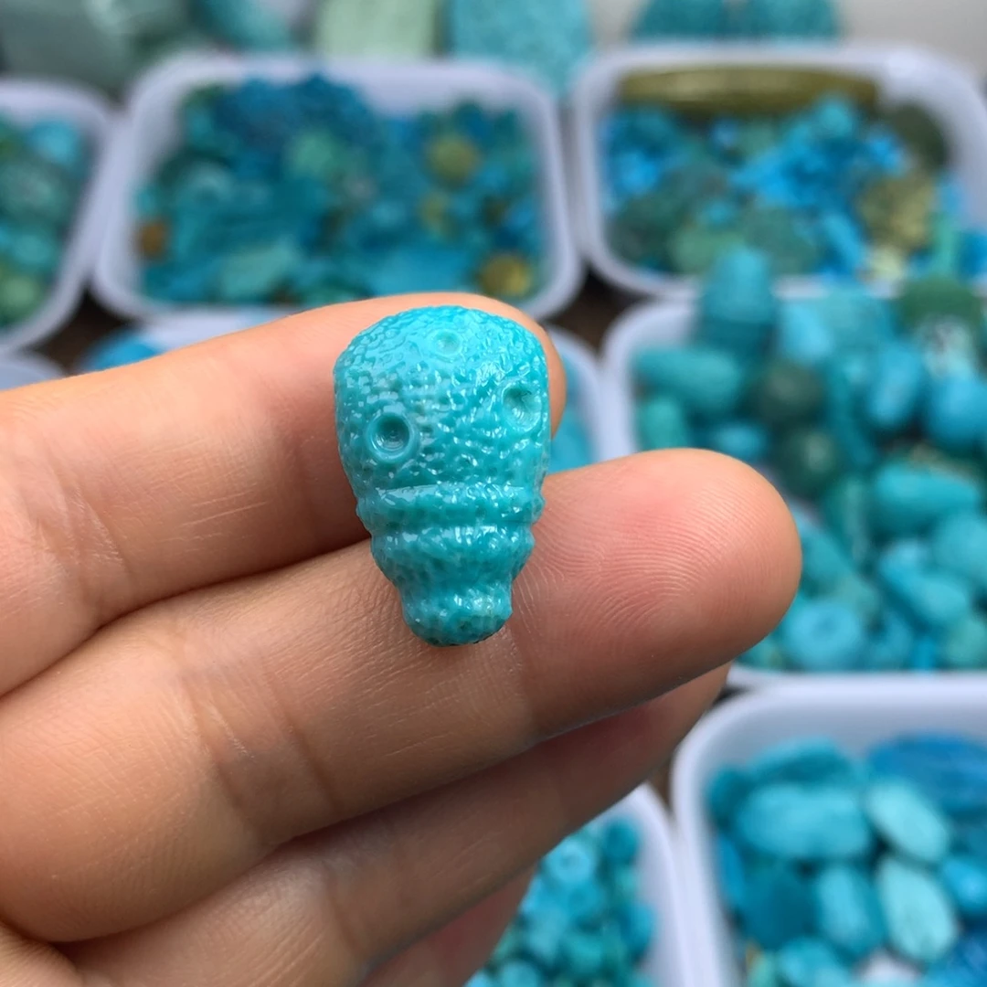 绿松石未镶嵌吊坠(不含链)22×14×12