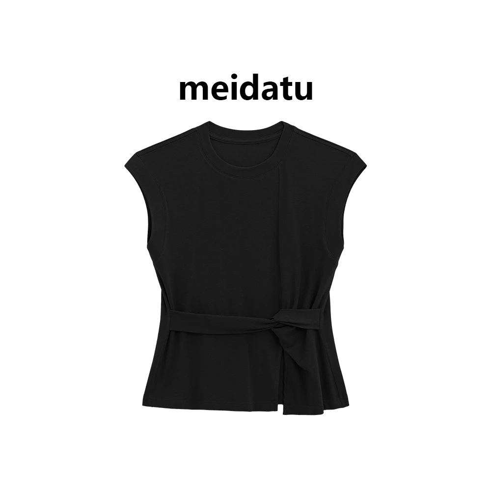 (魅力磁场)时尚显瘦绑带无袖上衣(小个子版)CK2314-6H