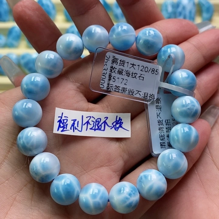 针钠钙石（海纹石）未镶嵌手链