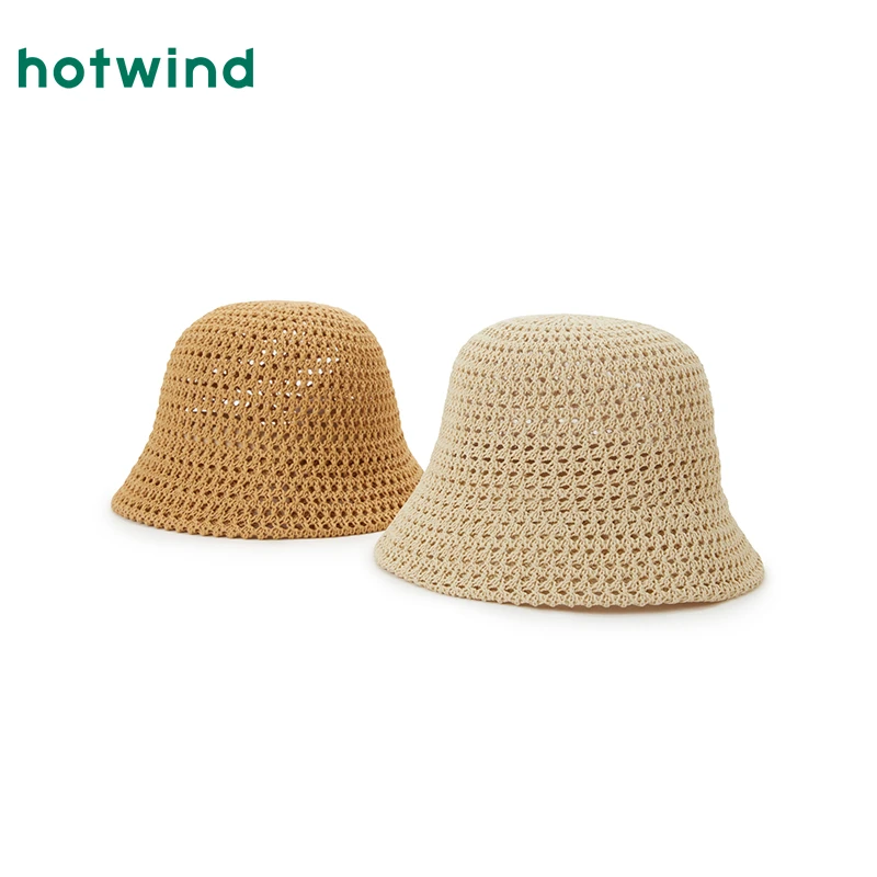 热风2025年春季新款女士钩针盆帽P004W25106