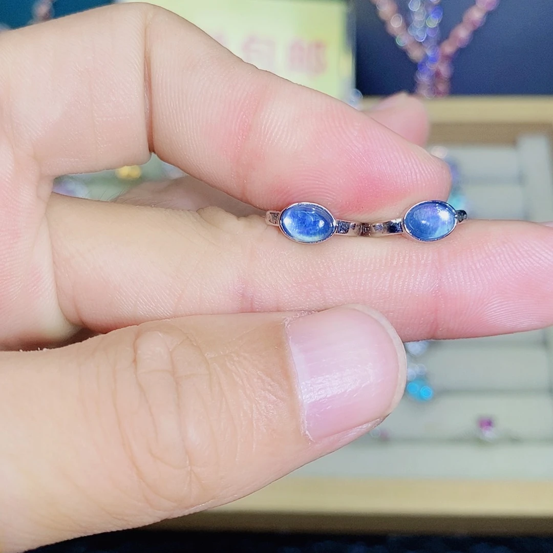 海蓝宝石耳坠未镶嵌