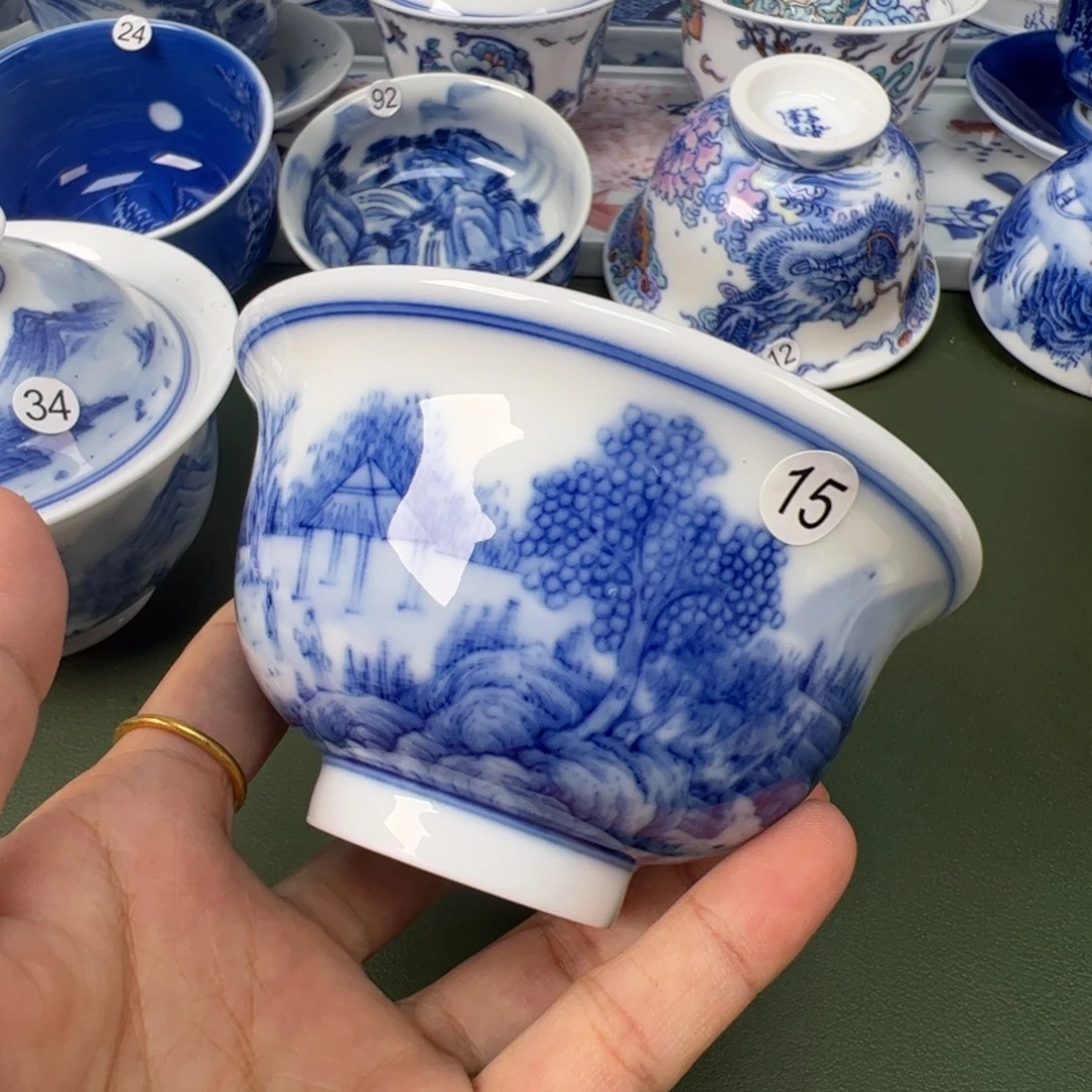 景德镇纯手工纯手绘茶具木木15