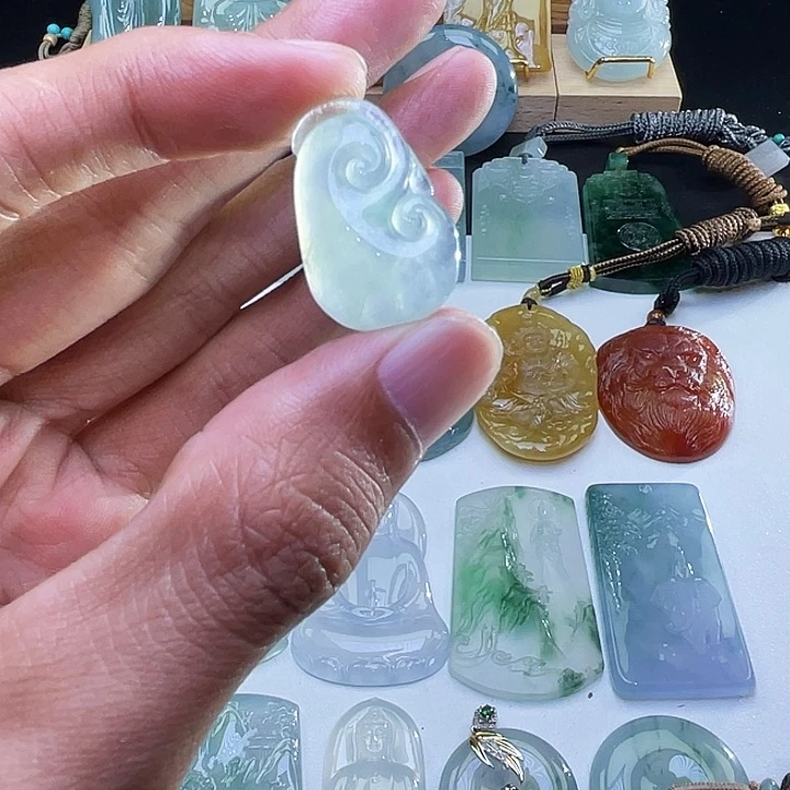 散珠翡翠翡翠冰如意