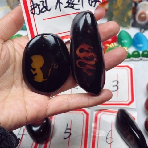 玛瑙/玉髓耳钉未镶嵌༺****