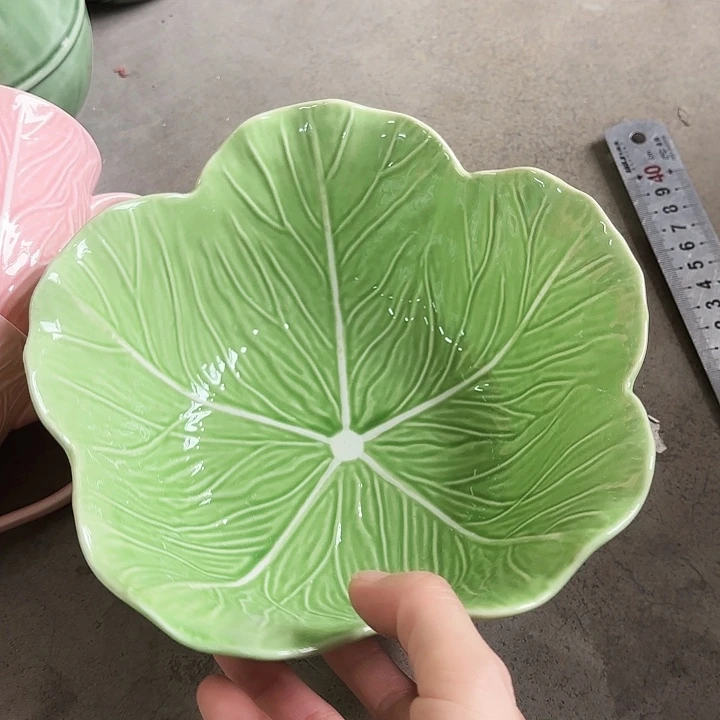 盘微瑕介意勿拍……8寸深绿色