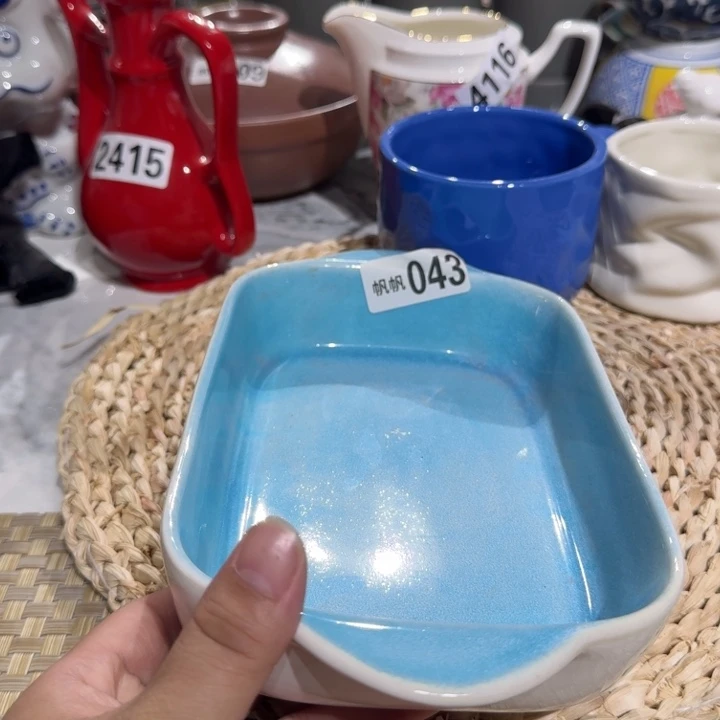 瓷片瑕疵陶瓷满15包邮043