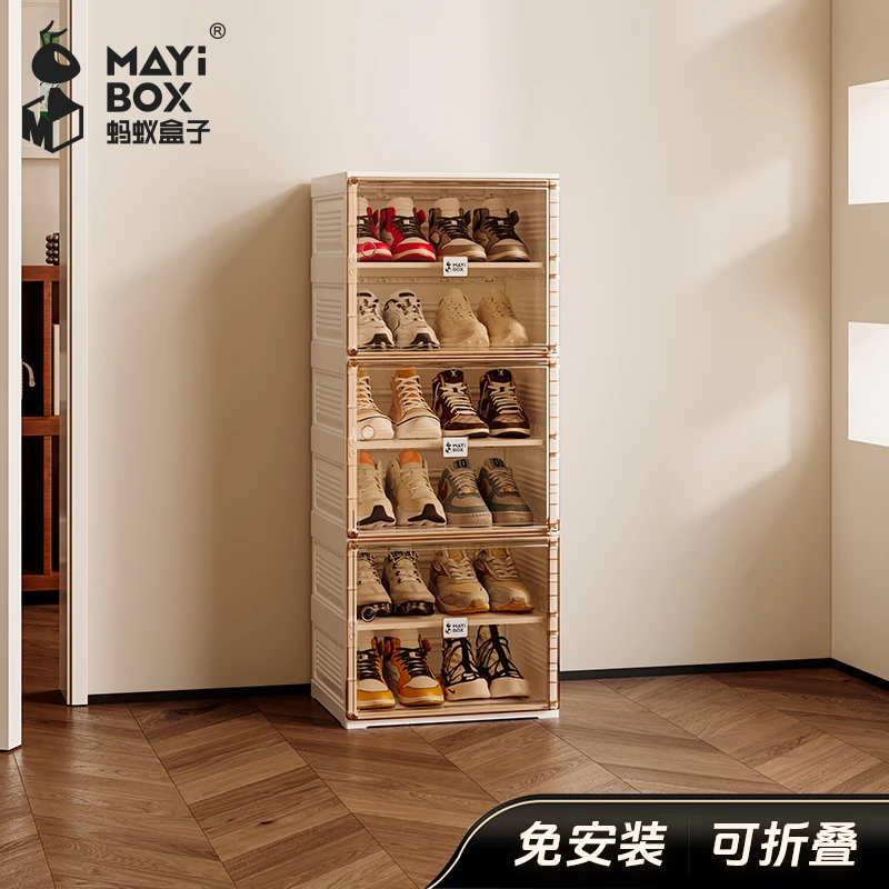 盒子鞋柜2025年门口鞋架多层家用收纳柜进门入户储物柜神器大号