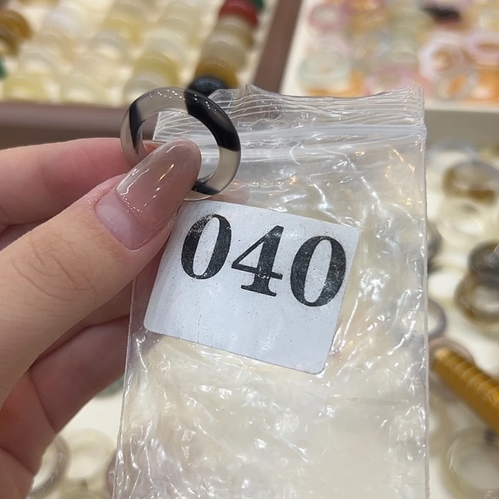 合金戒指玛瑙/玉髓40港15