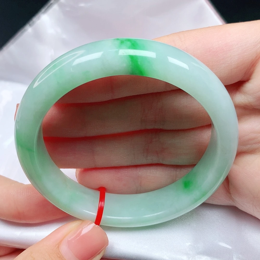 翡翠未镶嵌手镯53圈000478