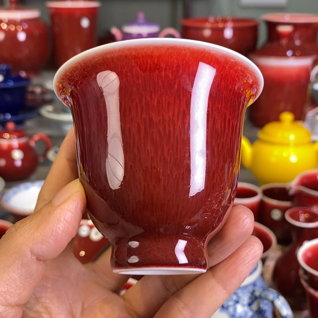 清欢雅玩原矿郎红铃铛杯