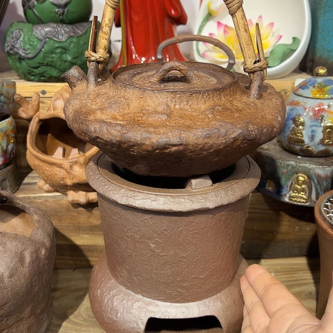 可以养的粗陶原矿老岩泥茶器
