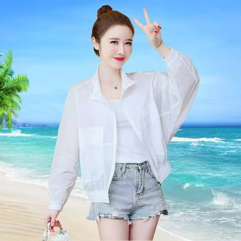 立领防晒衣女2025短款洋气减龄百搭防晒服小个子时尚透气外套