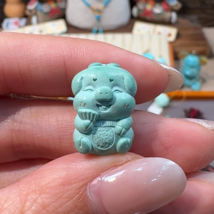 咩***㈍绿松石未镶嵌小猪
