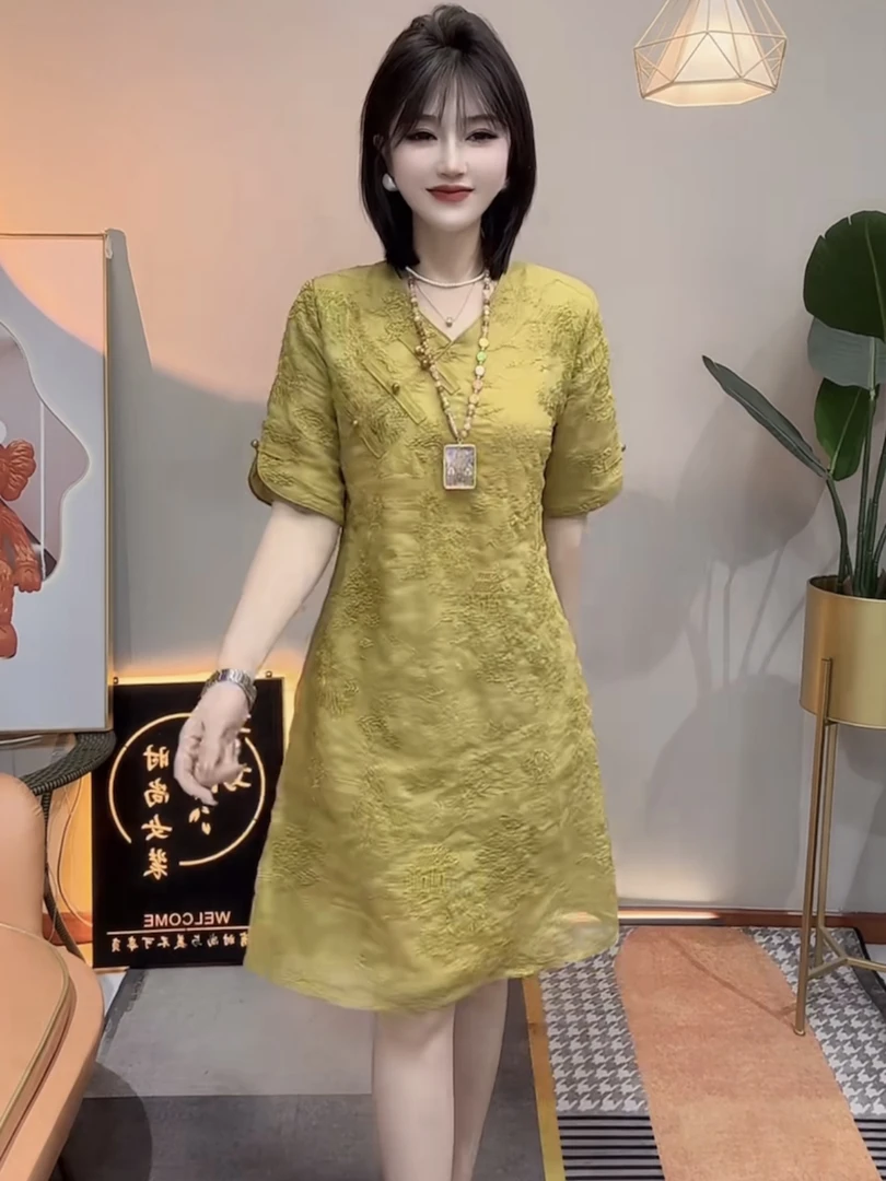 2025夏季新款时尚显瘦气质网红高档洋气女高级宽松连衣裙潮