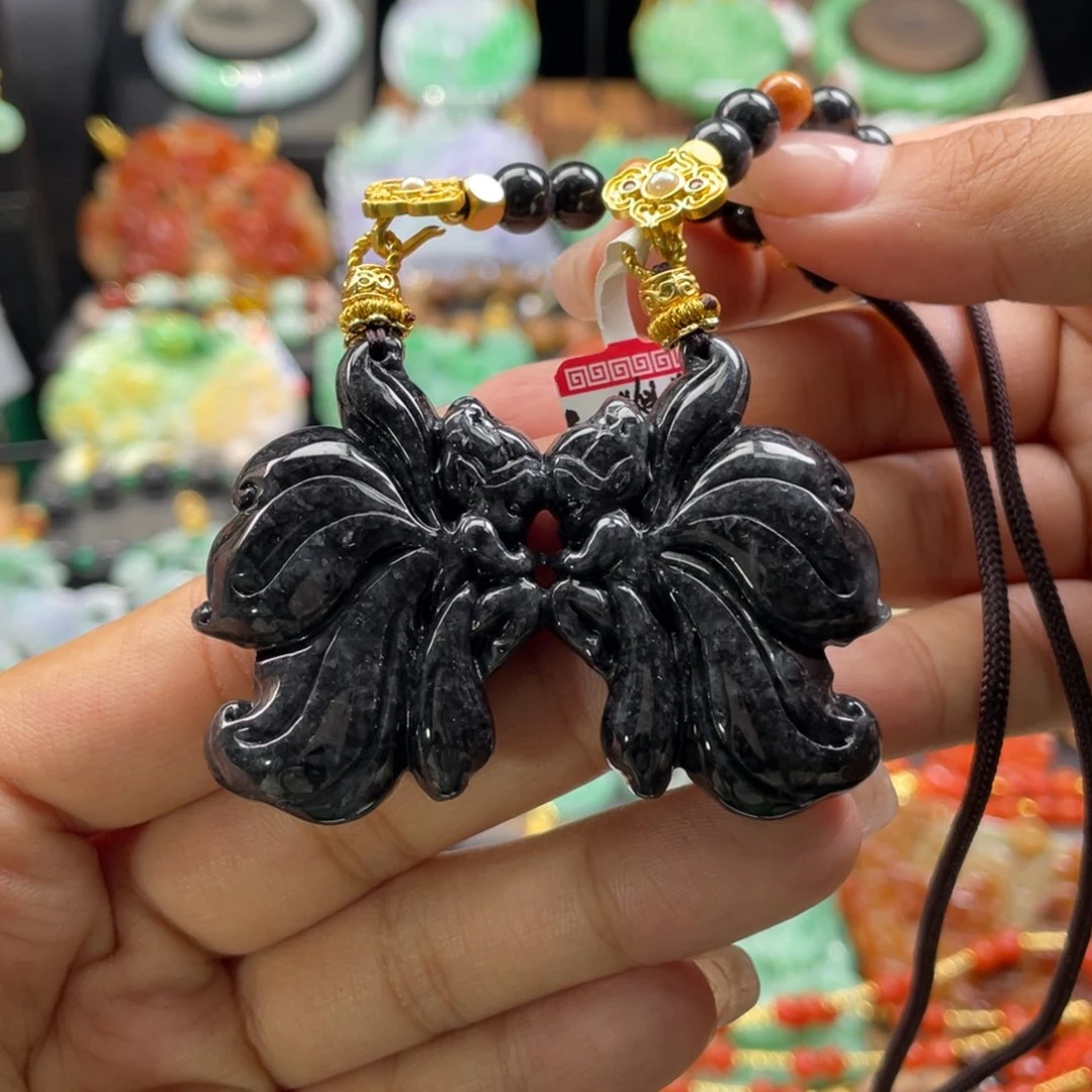 翡翠未镶嵌颈饰代编织
