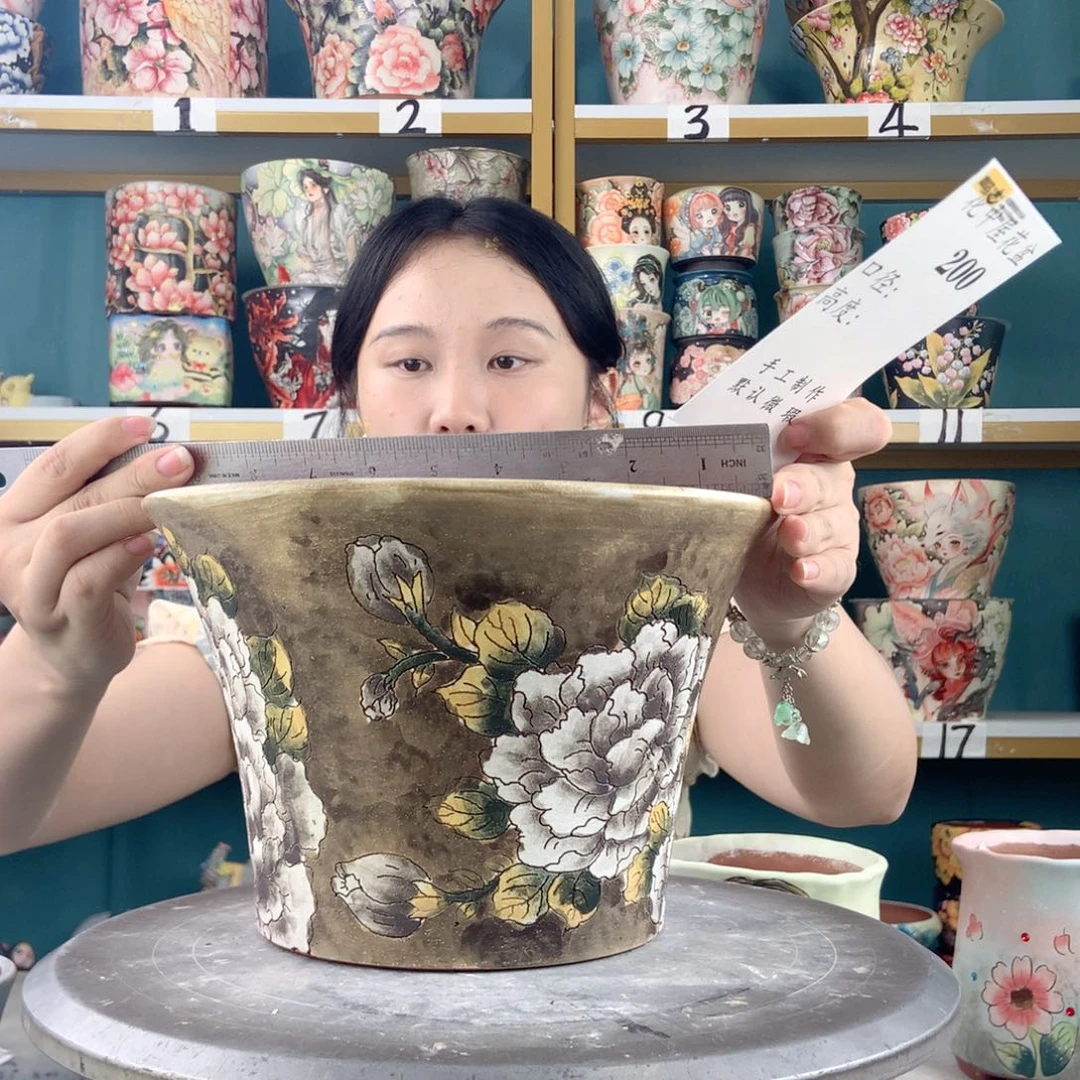 景德镇手工花盆200