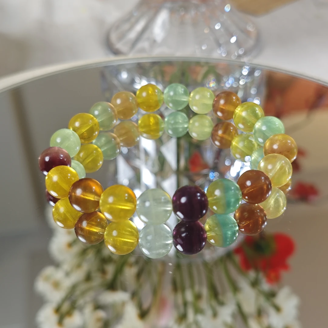 DL2119糖果萤石手链-10+