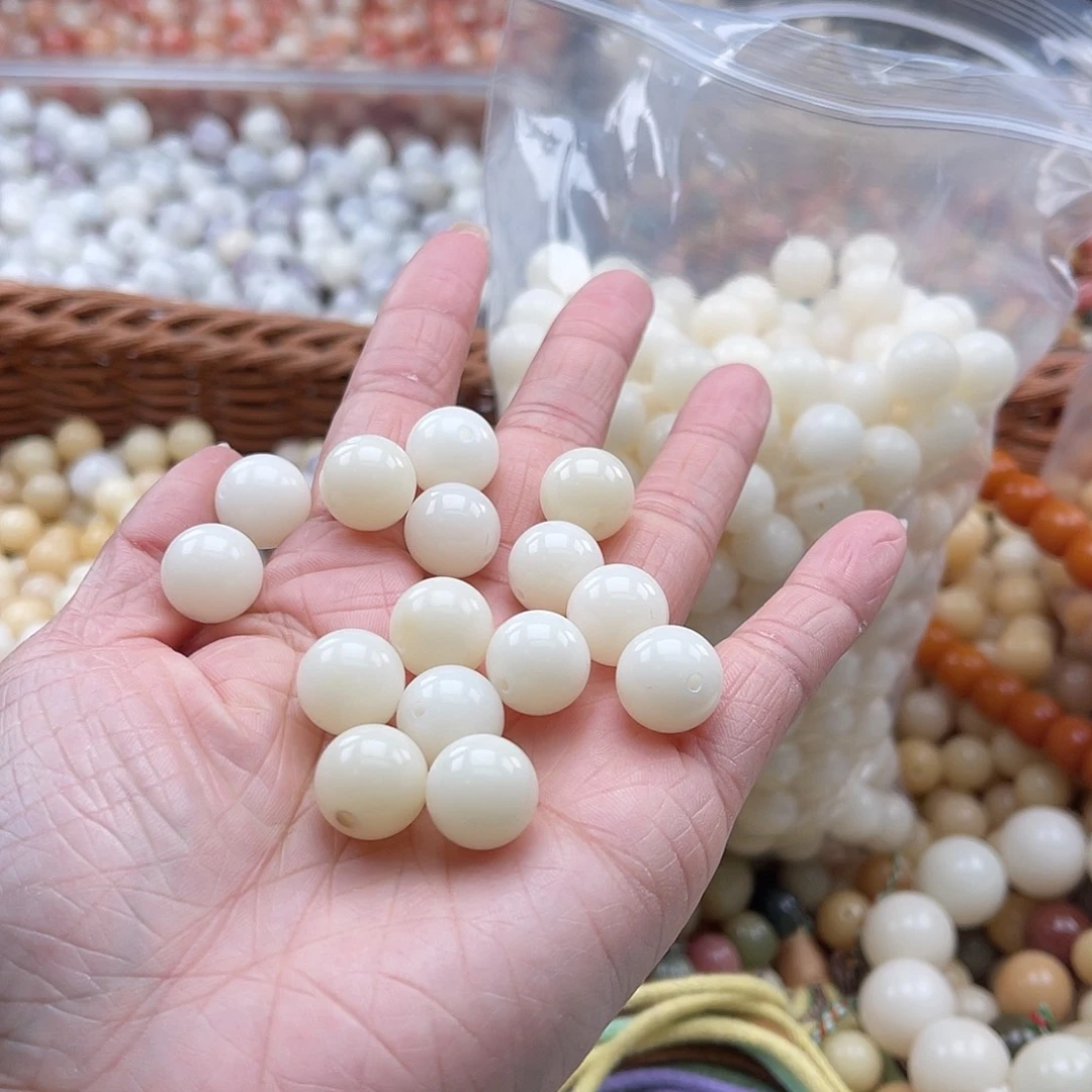 白玉菩提吊坠Q/12mm/100+20颗