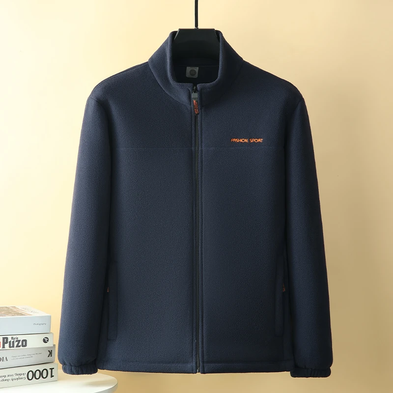 4色休闲立领加厚户外保暖抓绒夹克上衣0023