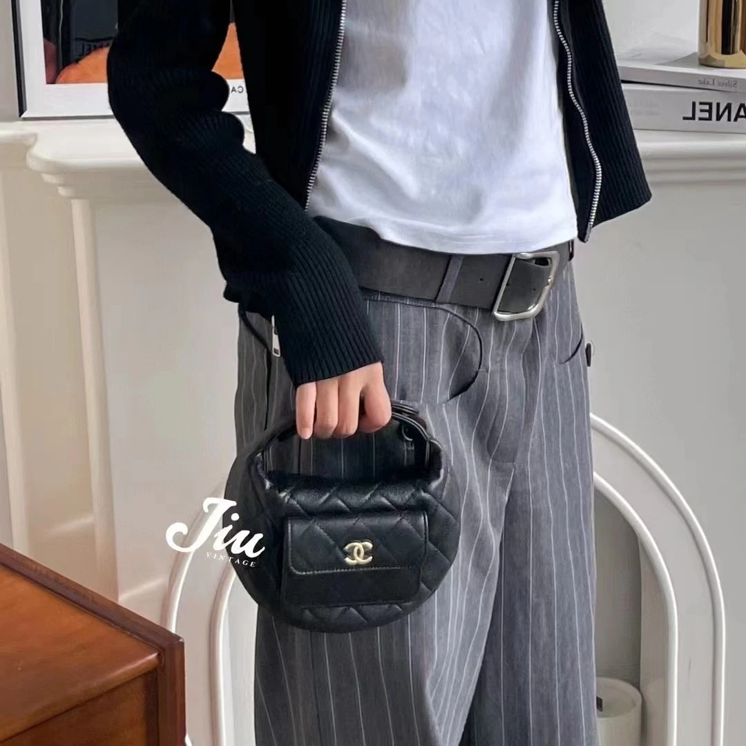 99新 Chanel/香奈儿 黑色25P呼啦圈芯片闲置防尘袋JM2-7530