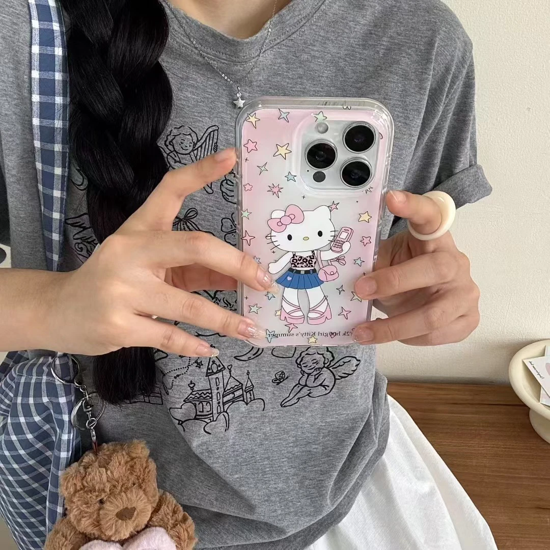 高跟鞋Kitty 可爱imd双层手机壳适用于苹果iPhone16/15/14可爱