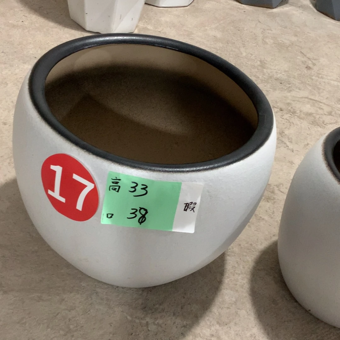 微瑕高温陶瓷花盆