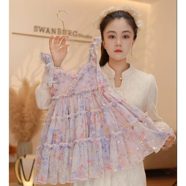 （夏）【Y.d6820】25夏季新款女童气质公主裙女宝连衣裙碎花短款甜美
