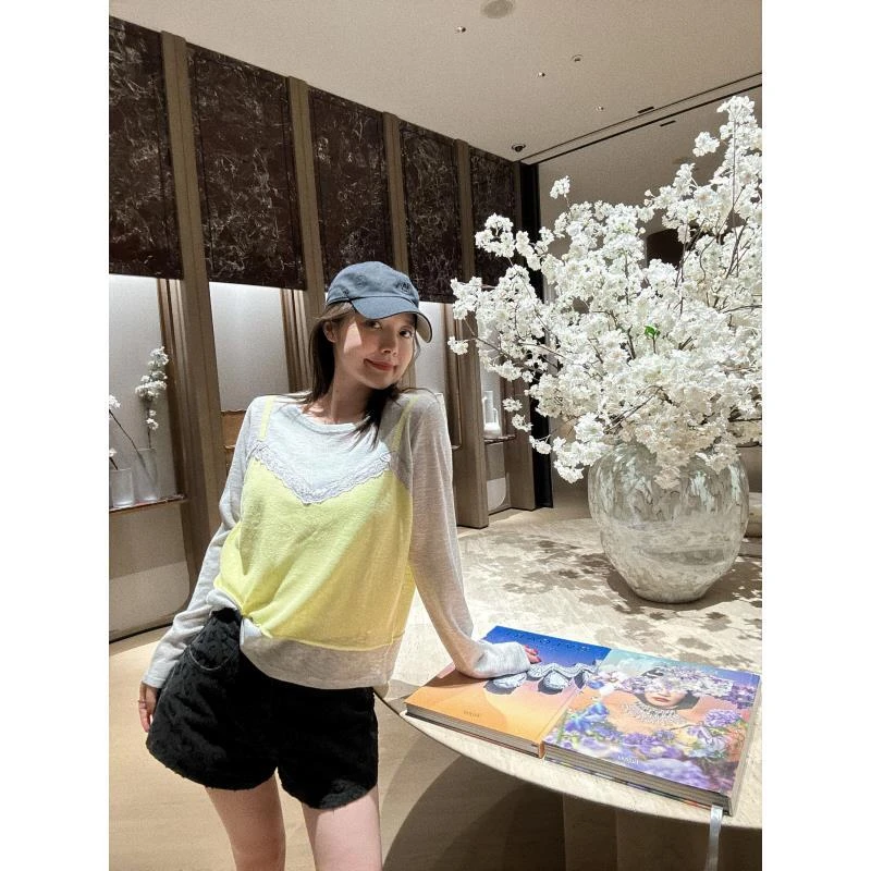 BETTER JOELAY-【灰柠梦境】时尚百搭简约T恤长袖潮流休闲风WS92247