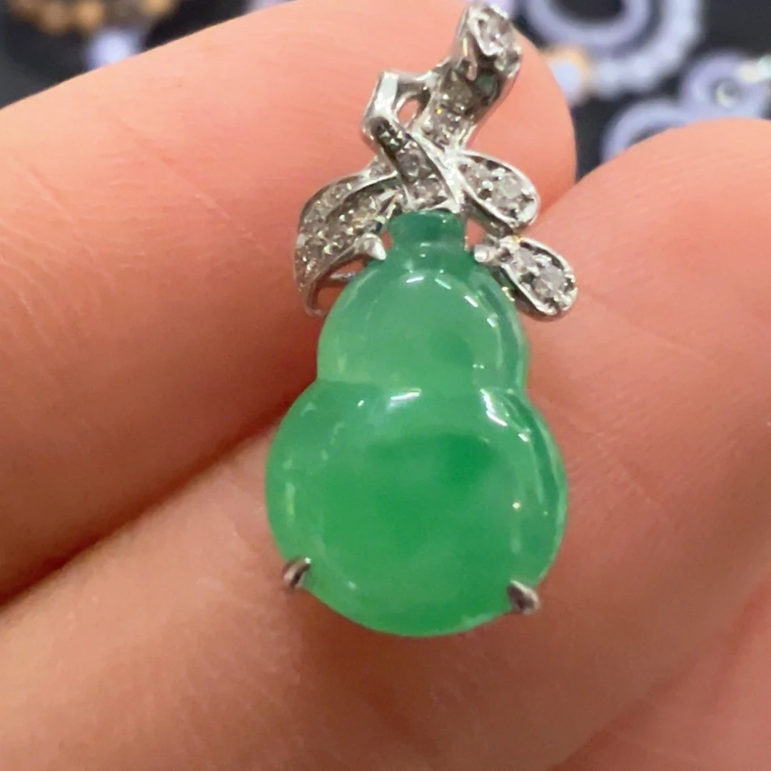 翡翠银S925镶嵌戒指