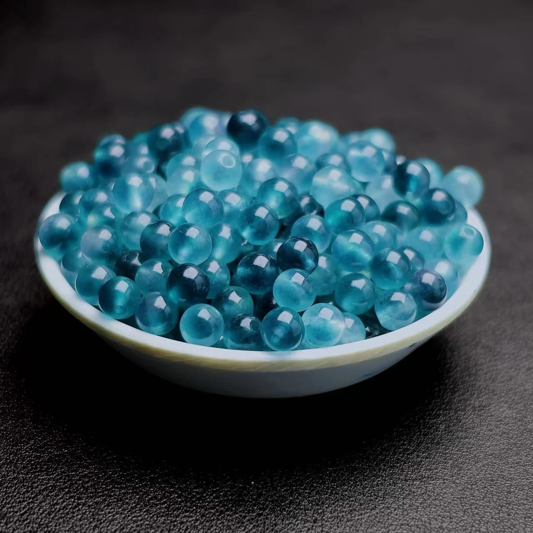 散珠W836 老蓝水飘花6MM*50颗
