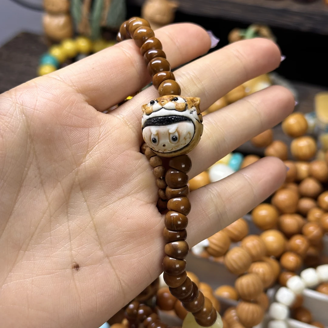 大肠库克单圈7.5mm混搭拉布手串