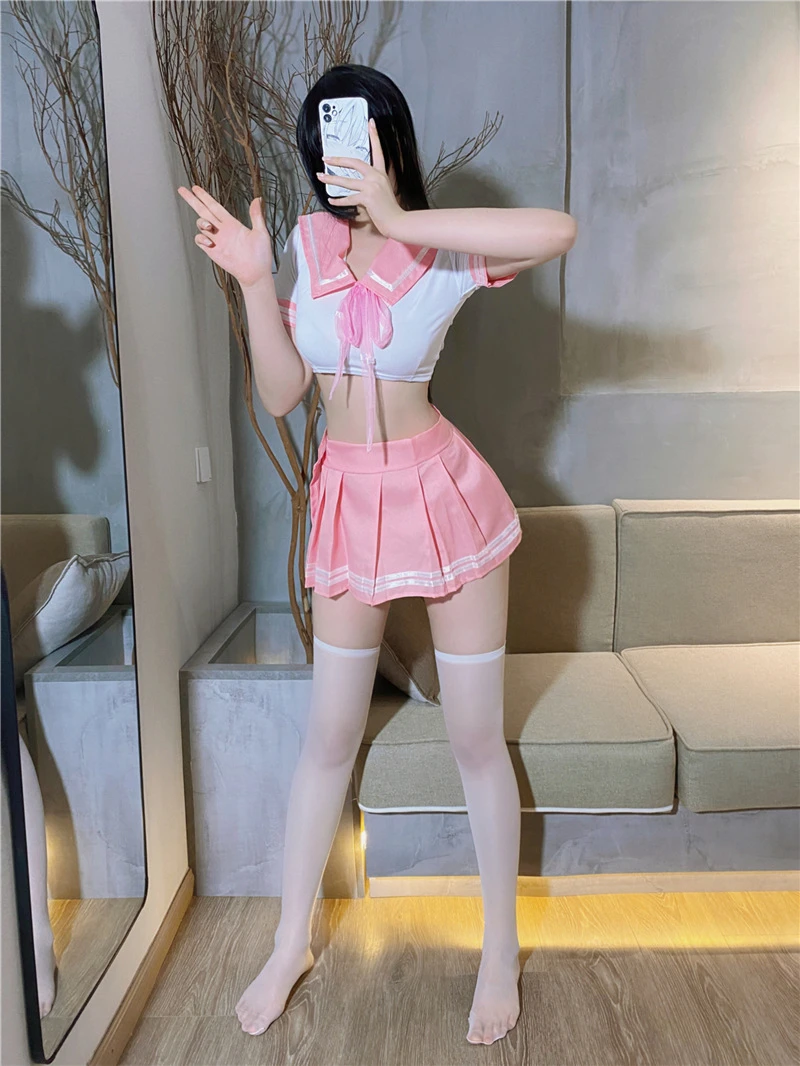 日系少女水手服cosplay性感JK学院风甜美纯欲睡裙高腰制服套装
