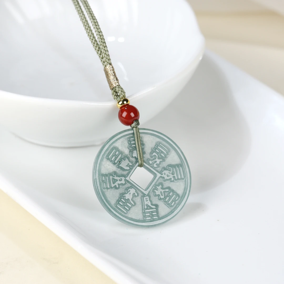 【麦子家族】天然翡翠挂件吊坠雕刻时尚百搭多样性发1 D1018