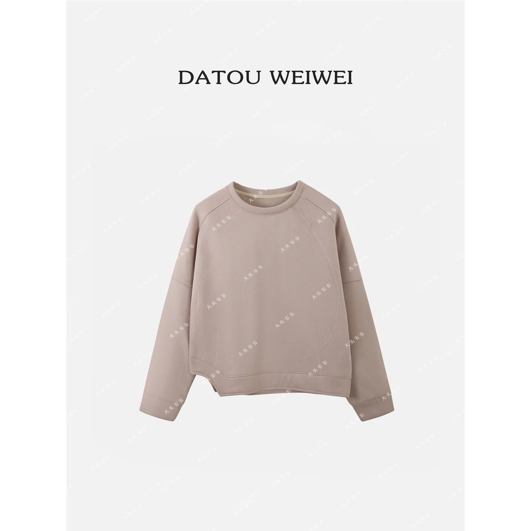 【DTWW大头韦韦】冬季加绒设计款加厚显瘦圆领卫衣191030