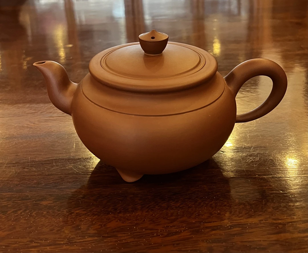 三足鼎立壶  紫泥  大容量410cc左右  手工紫砂壶精器