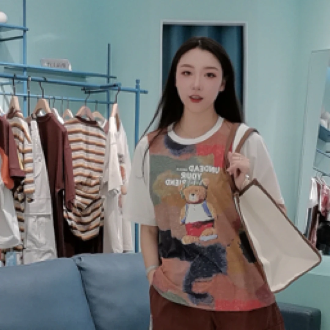 9A21花色荆棘球衣小熊T恤