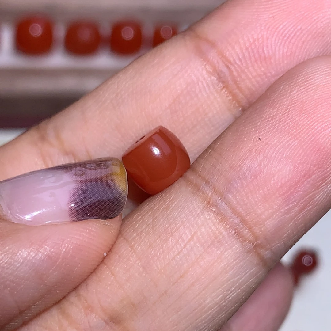 彩***券未镶嵌直切7.2×6.2南红玛瑙微沙带
