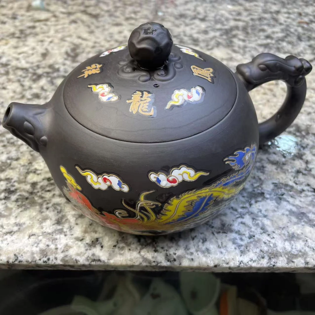 【闪购商品】500毫升大容量龙凤变色西施凤鸣壶