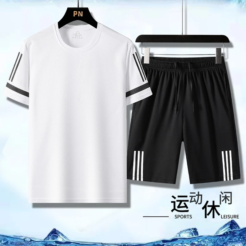 【仁汇优品X】【上衣+裤子】情侣凉感速干套装男女2件套/透气速干薄1