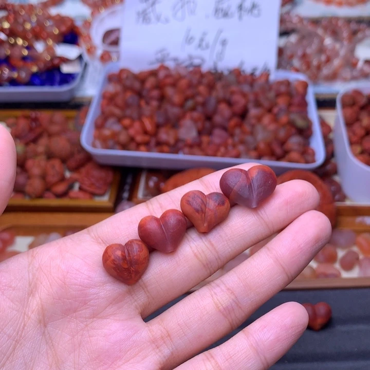 清***静南红玛瑙未镶嵌珠宝半成品21