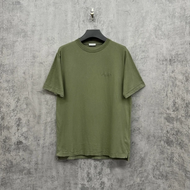 99新 DIOR/迪奥 25新款刺绣Logo深绿短袖/WK524/L码