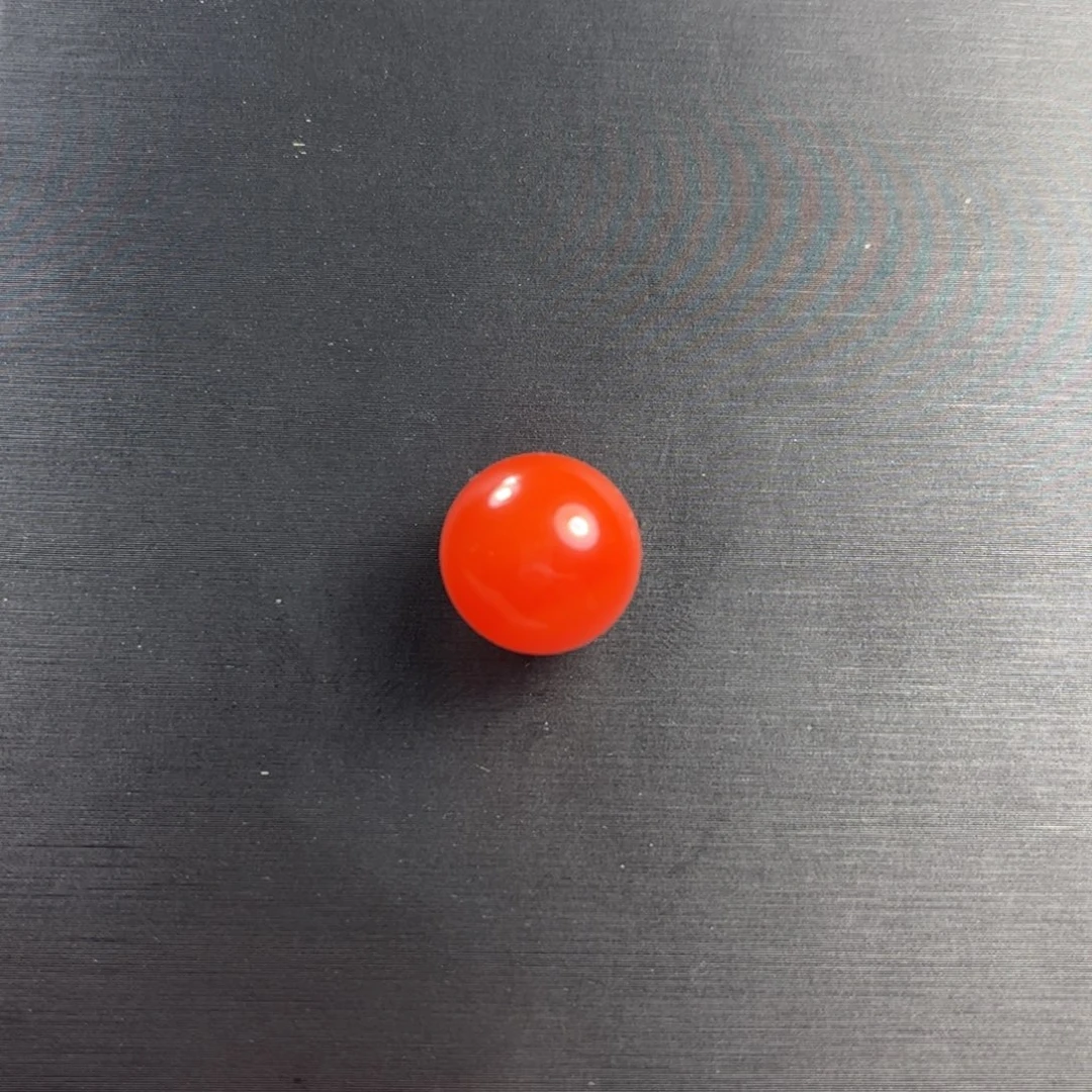 宏***械南红玛瑙未镶嵌颈饰艳水红单珠13.4mm