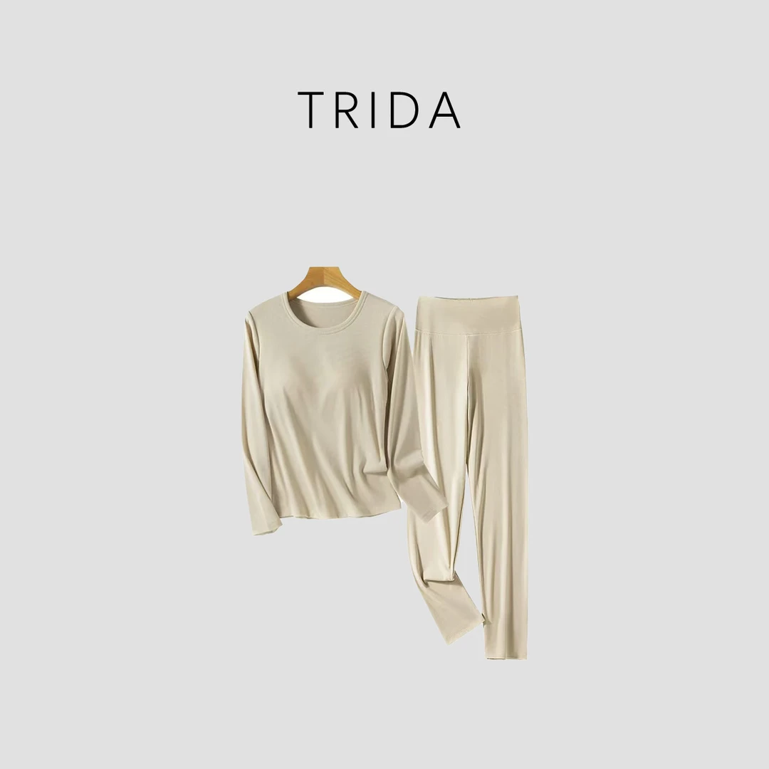 【九妹极简】多色柔软保暖打底常规款长袖套装5031H