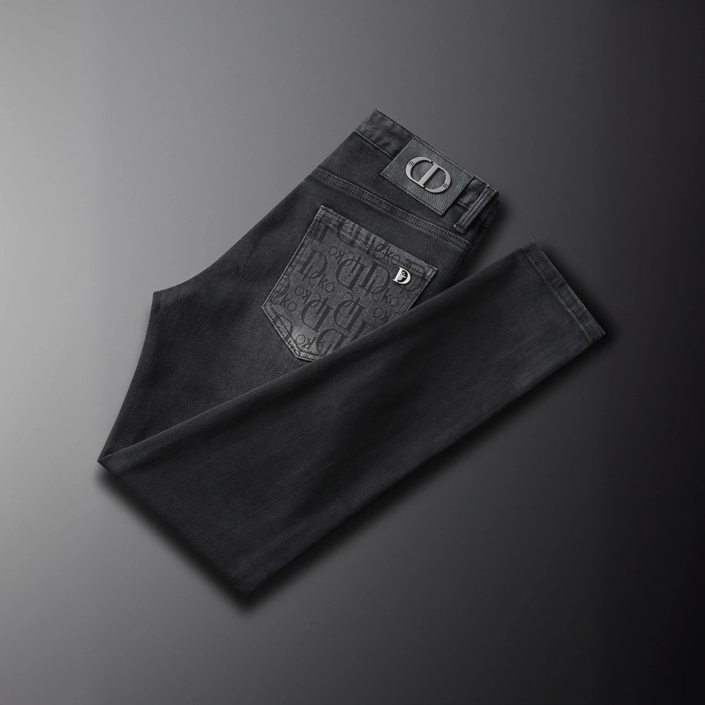 NENMIHONCHE/内米霍切夏季薄牛仔裤男弹力小直筒时尚欧货高端休闲