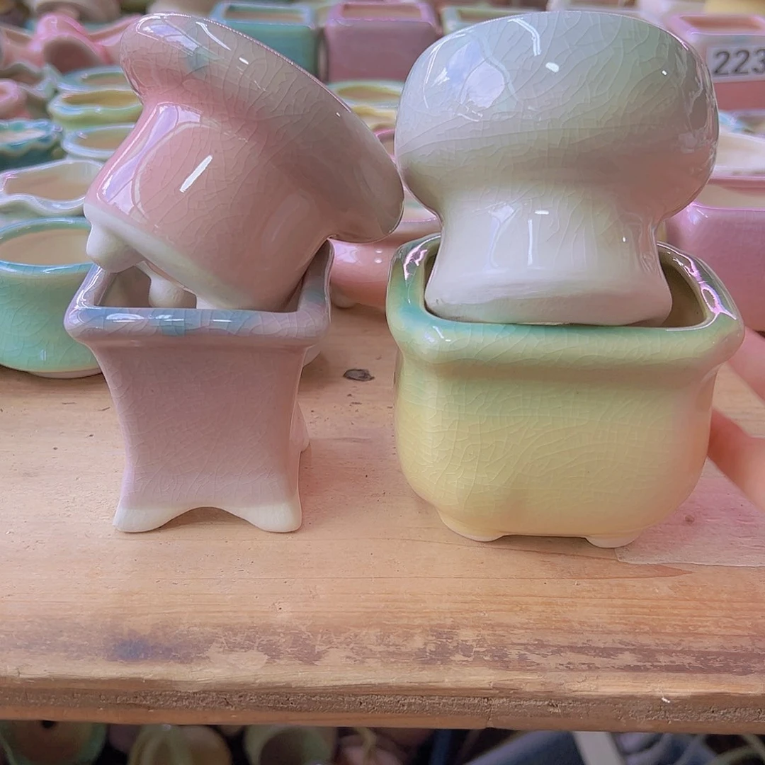 陶瓷花盆当场满12包邮